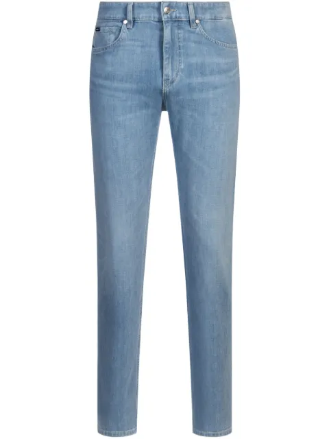 BOSS logo patch straight-leg jeans 