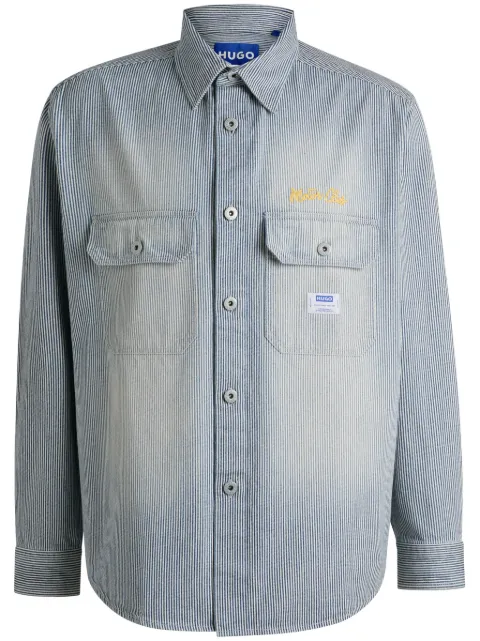 HUGO striped button-up shirt 