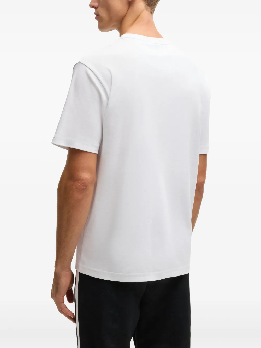 BOSS T-shirt met geometrische print Wit