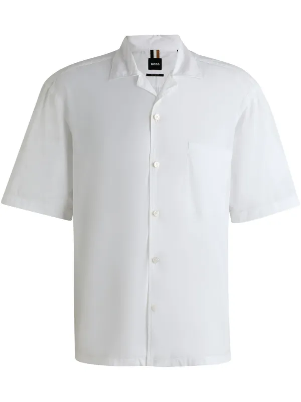 BOSS Cotton Shirt White FARFETCH PH