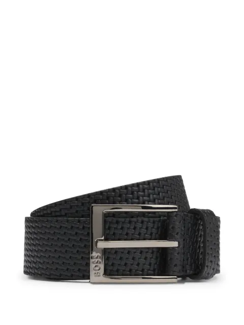 BOSS woven leather belt
