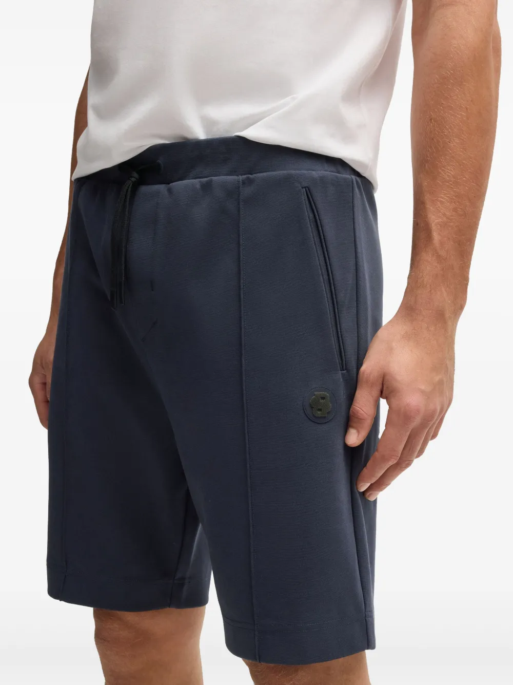 BOSS Trainingsshorts met logopatch Blauw