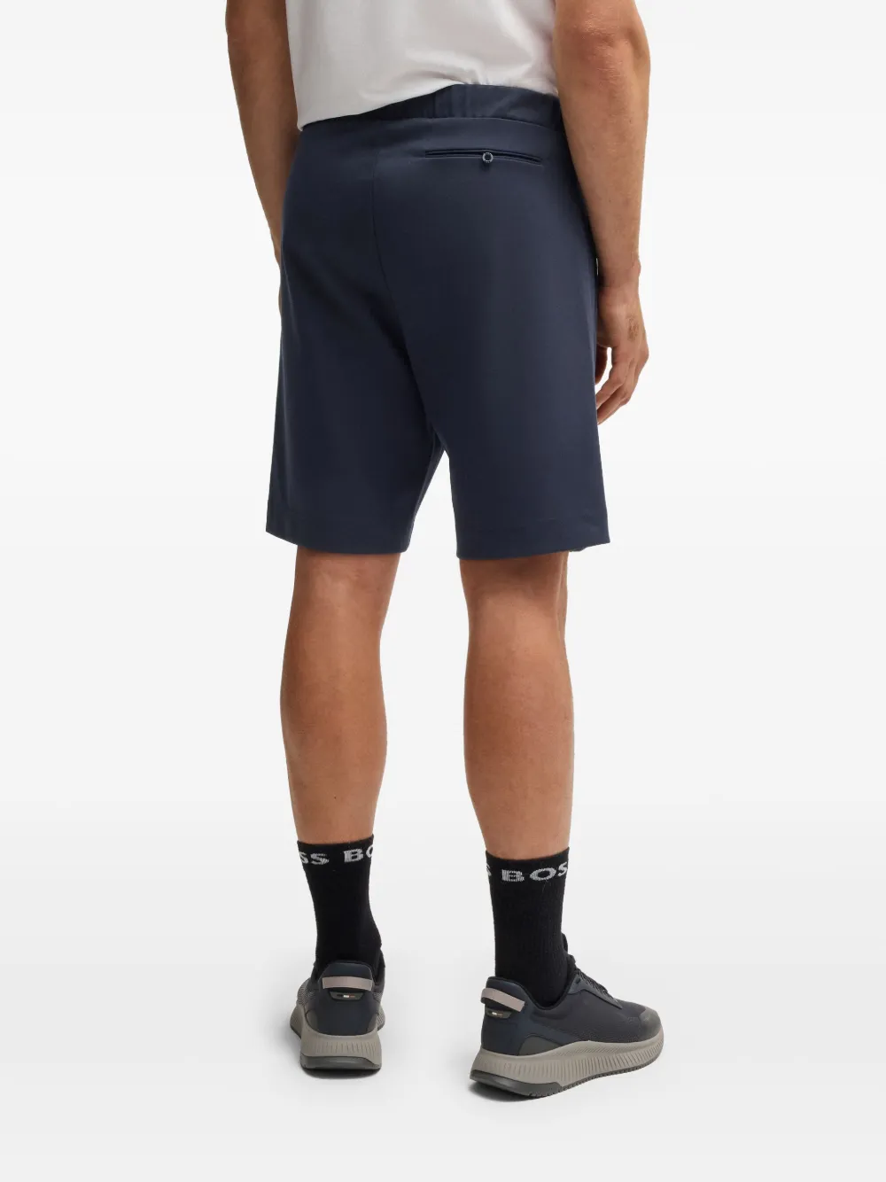 BOSS Trainingsshorts met logopatch Blauw
