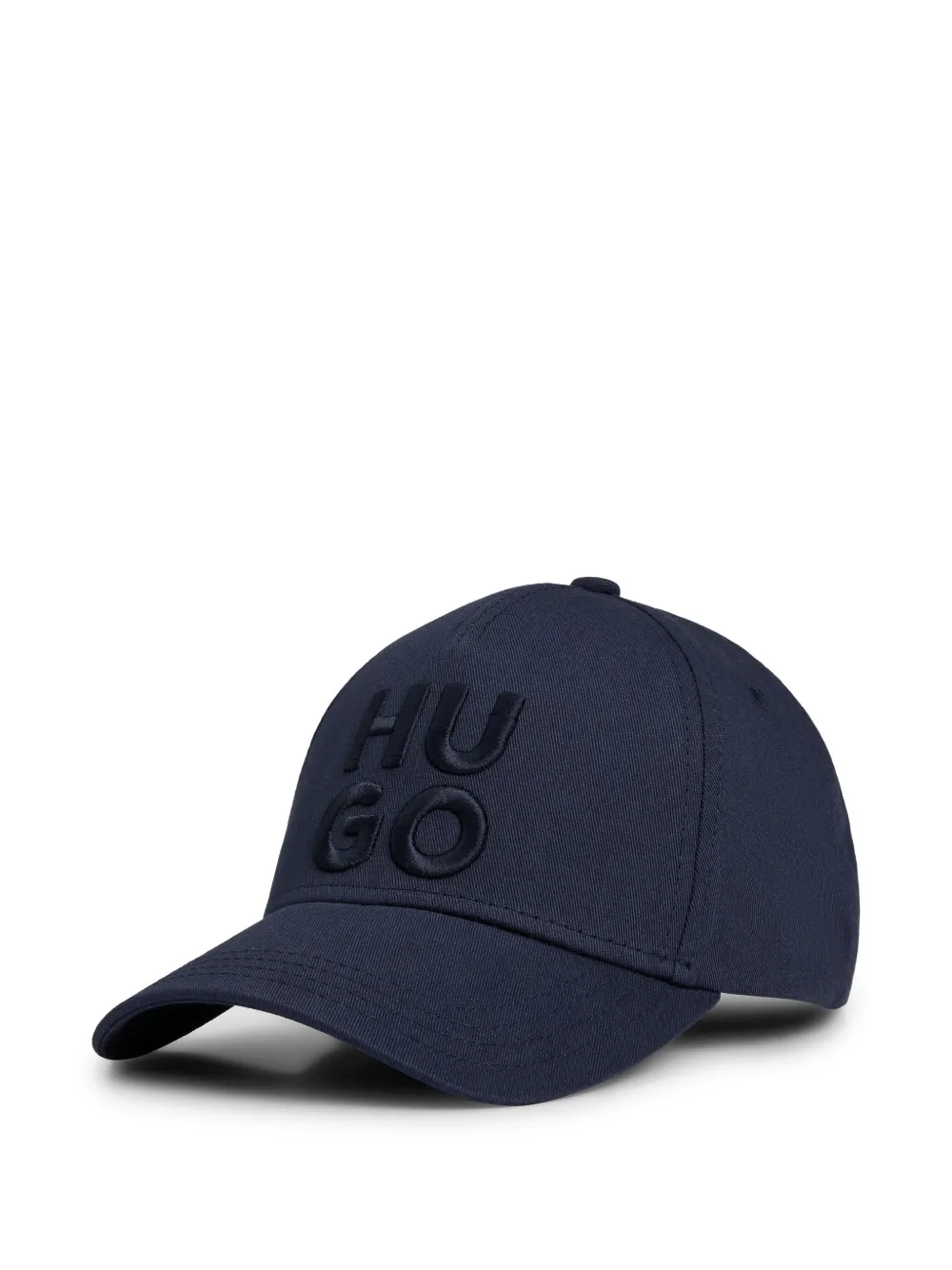 HUGO Katoenen pet met geborduurd logo Blauw