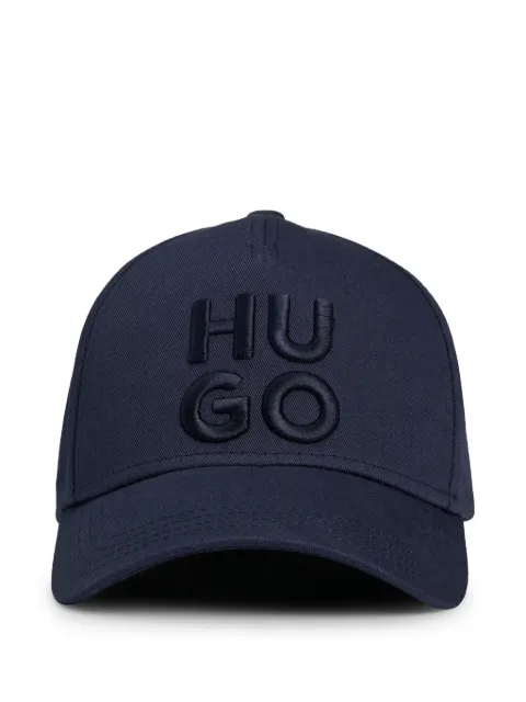 HUGO Katoenen pet met geborduurd logo