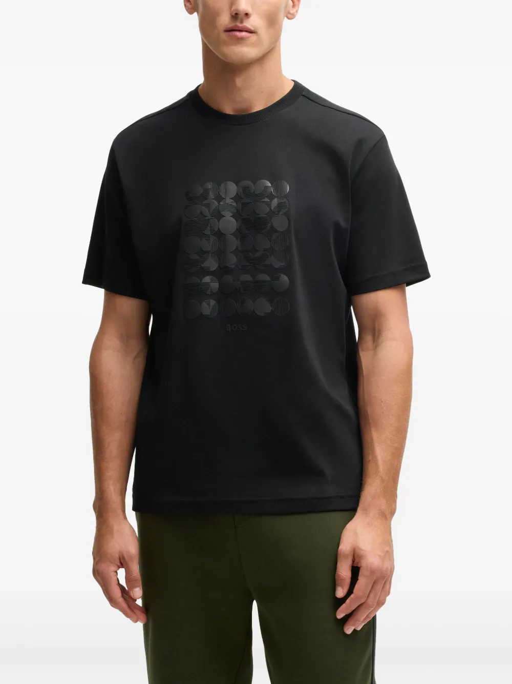 Shop Hugo Boss Geometric-print T-shirt
