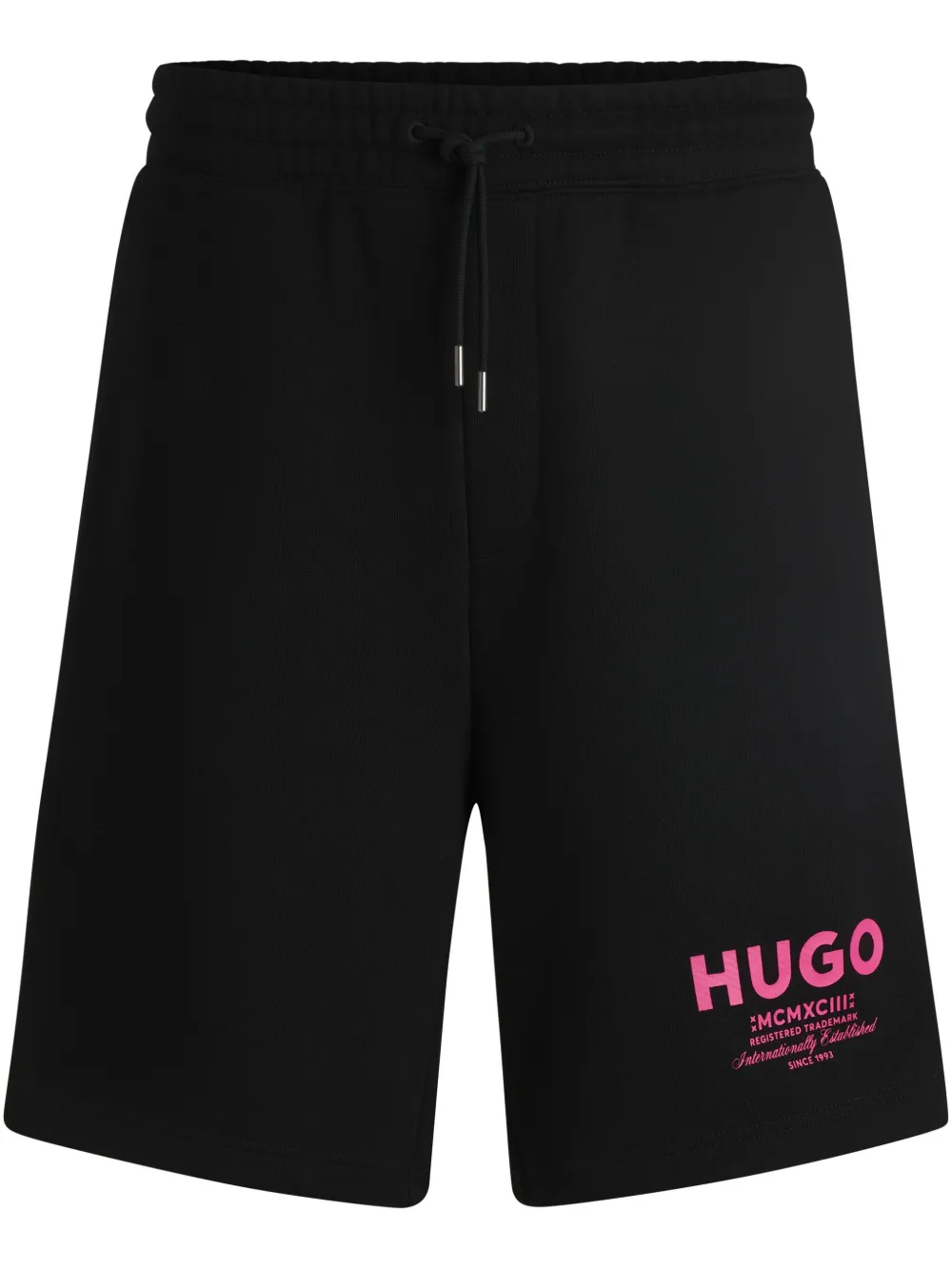 logo-print track shorts