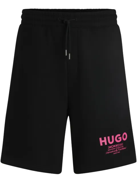 HUGO logo-print track shorts
