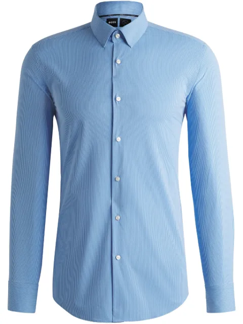 BOSS striped button-up shirt 