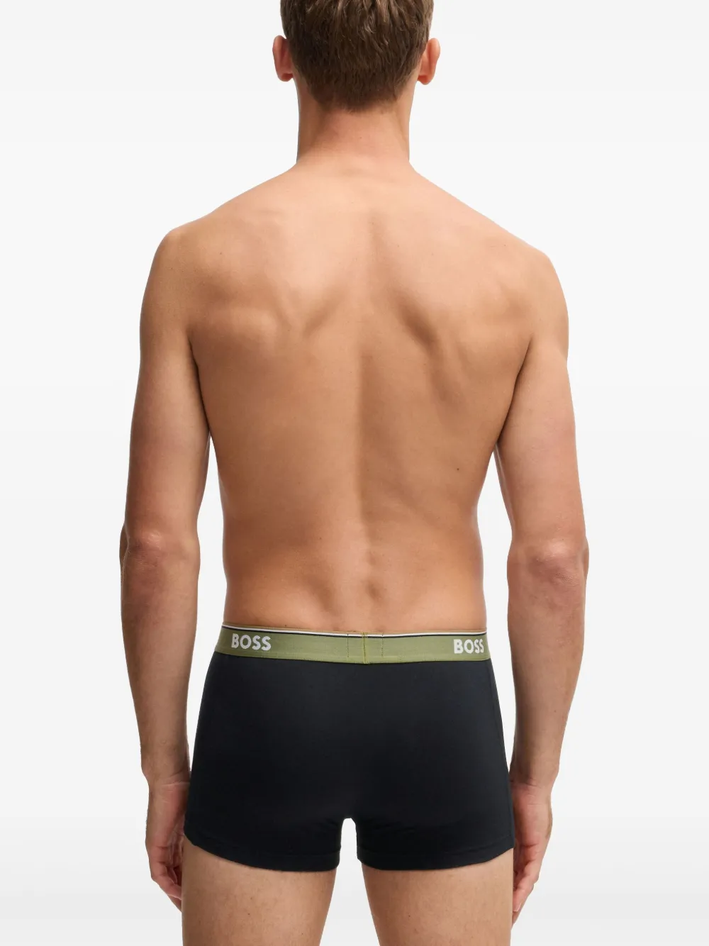BOSS Drie boxershorts met logoprint Zwart