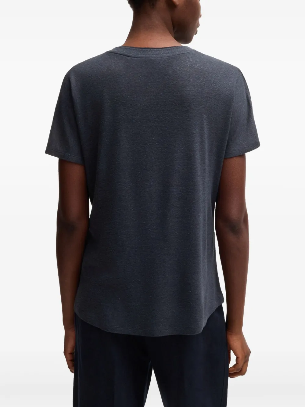 BOSS T-shirt met V-hals Blauw