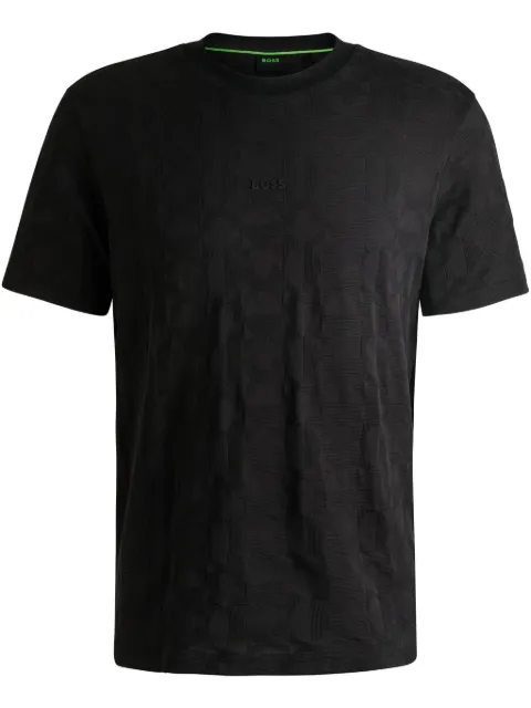 BOSS geometric-jacquard T-shirt