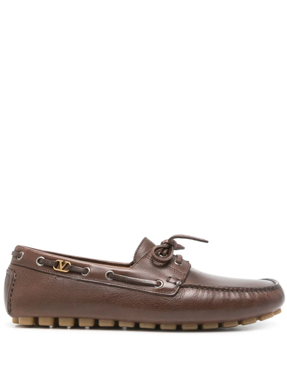 Valentino Garavani Driver Fastaway boat shoes Brown