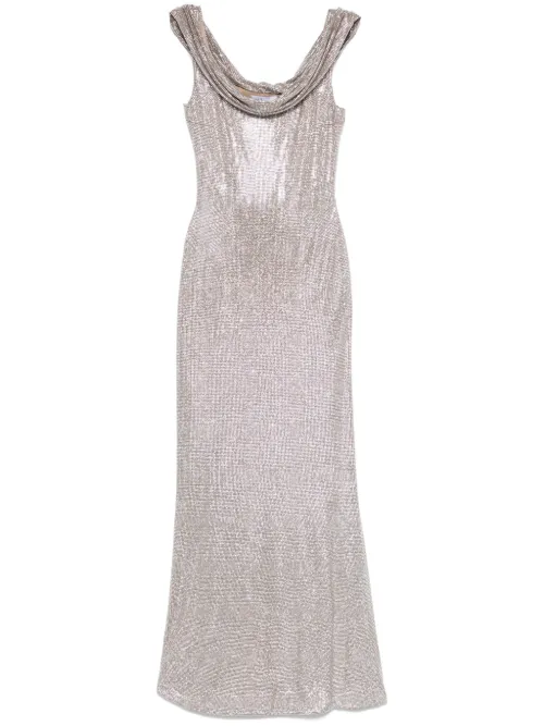 Robe longue à ornements en cristal - Giuseppe Di Morabito - Modalova