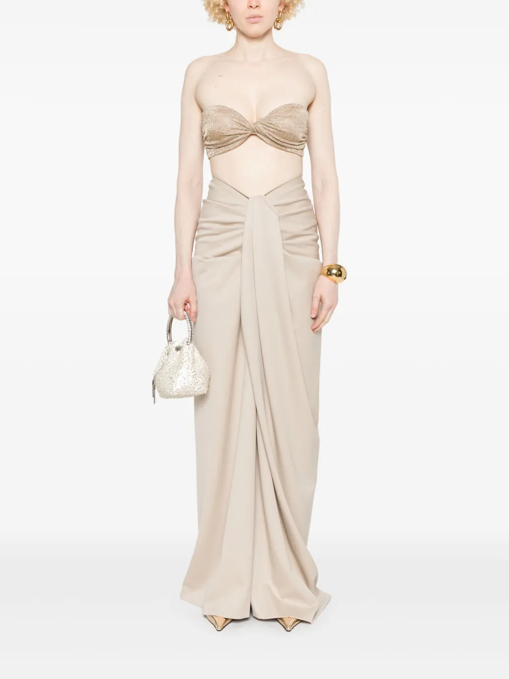 Giuseppe Di Morabito lurex bralette - Goud