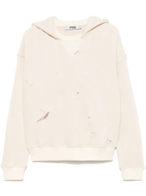 PNK hoodie con salpicaduras de pintura estampadas