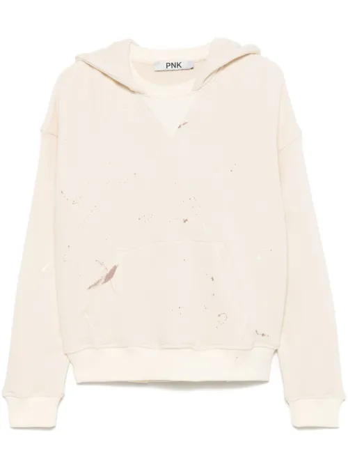 Hoodie à effet taches de peinture - PNK - Modalova
