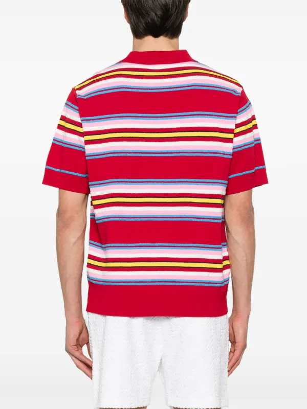 Casablanca ストライプ ポロシャツ | レッド | FARFETCH JP