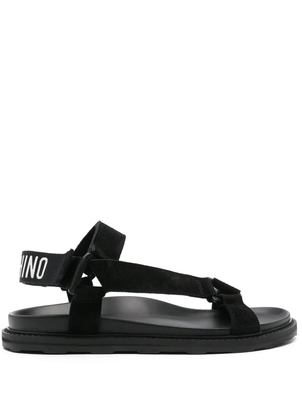 Moschino Sandalen met logo-jacquard Zwart