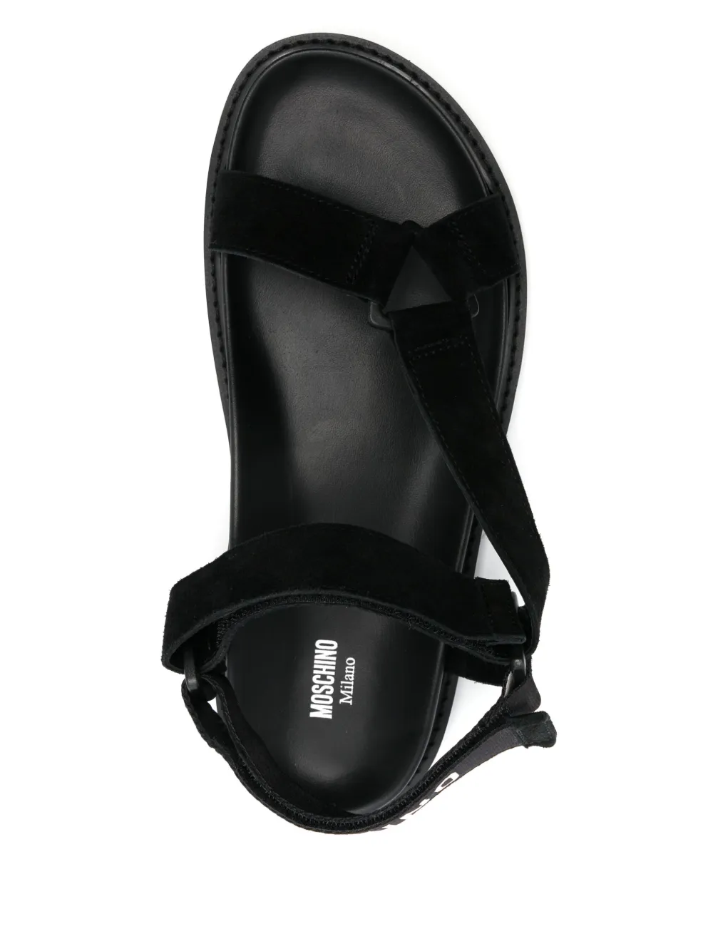 Moschino Sandalen met logo-jacquard Zwart