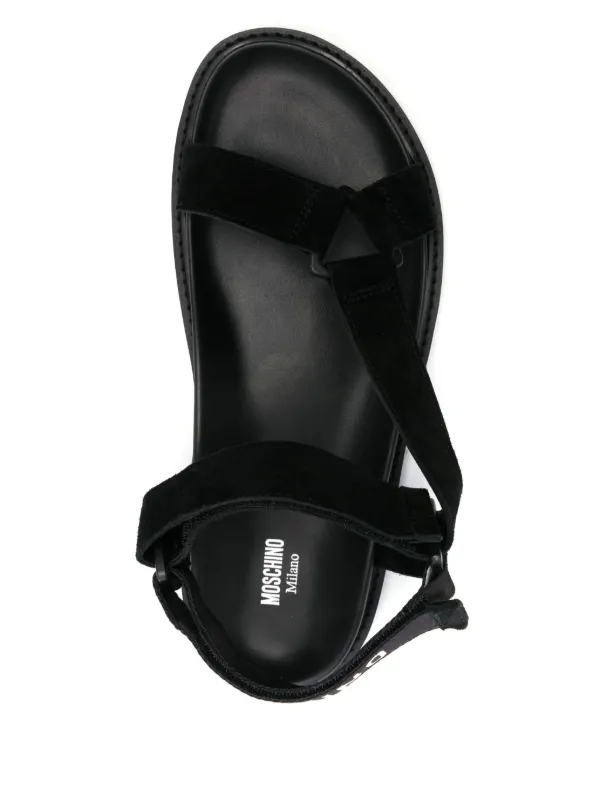 Moschino logo-jacquard Sandals | Black | FARFETCH