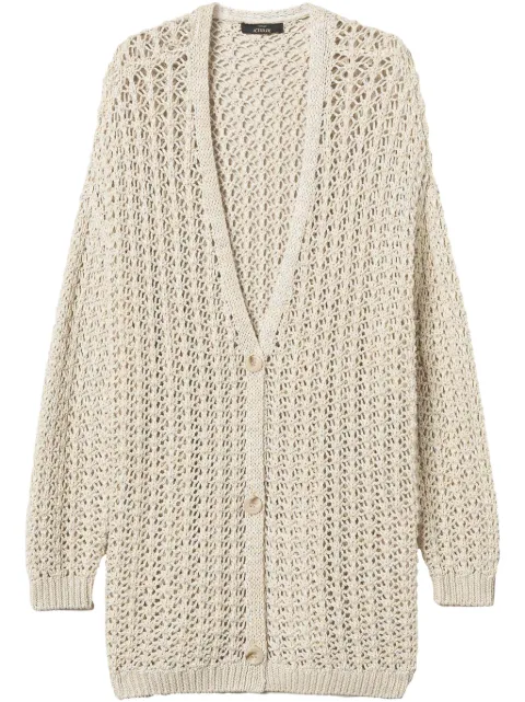TWINSET open-knit maxi cardigan