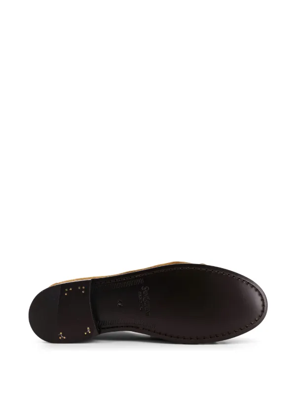 Saint Laurent Le Supple penny-detail Loafers | Brown | FARFETCH display picture 3