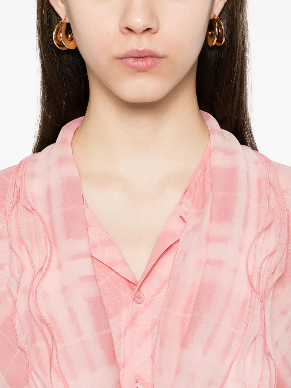 Burberry Geruite blouse Roze