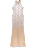 Amen sequinned gown - Neutrals