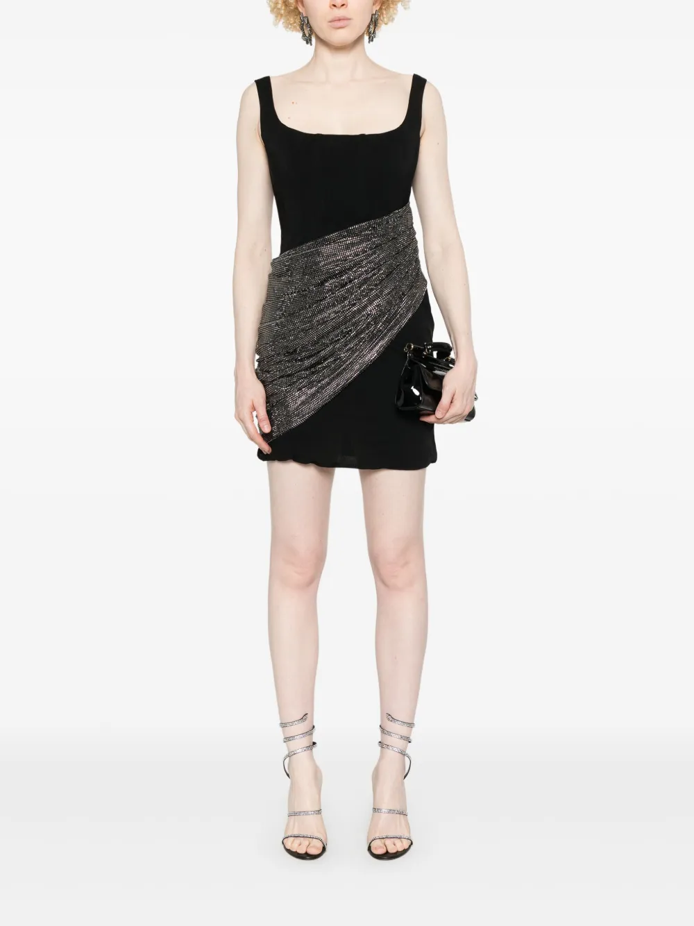 Giuseppe Di Morabito crystal-embellished mini dress - Zwart