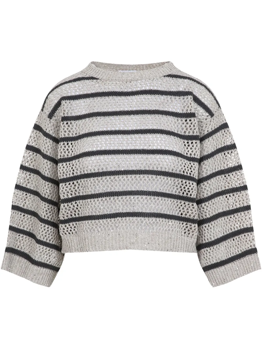 Brunello Cucinelli Gestreepte trui Beige