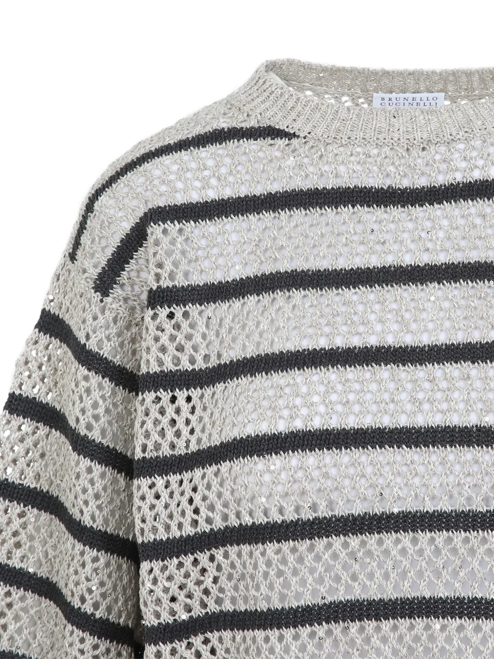 Brunello Cucinelli Gestreepte trui Beige