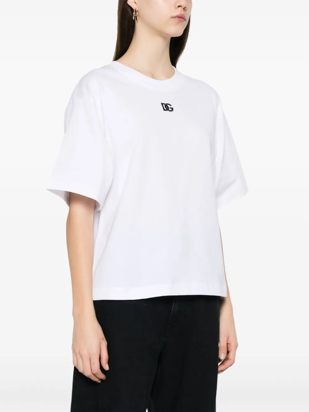 Dolce & Gabbana T-shirt met geborduurd logo Wit