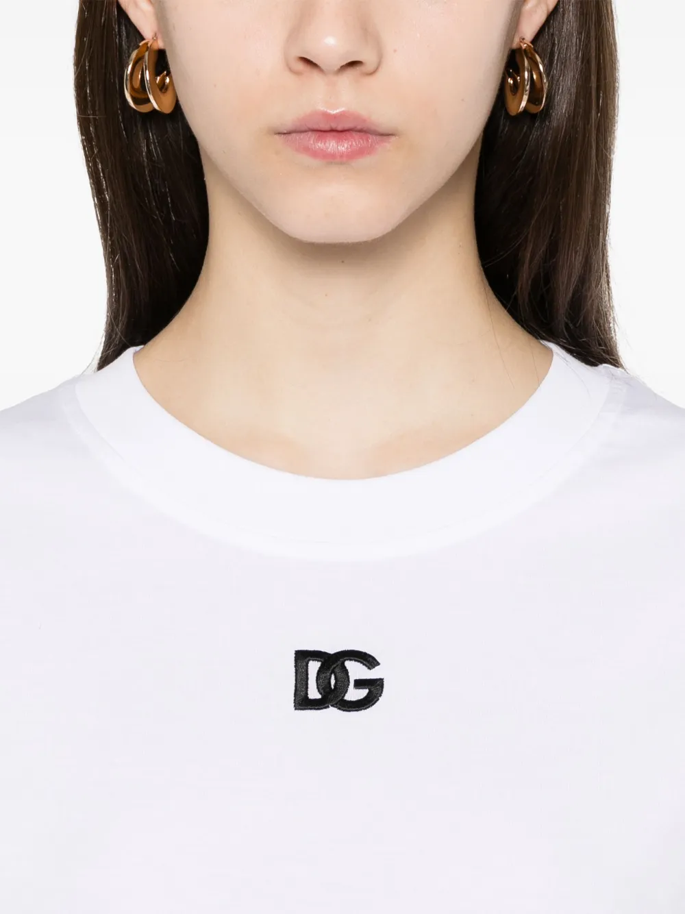 Dolce & Gabbana T-shirt met geborduurd logo Wit