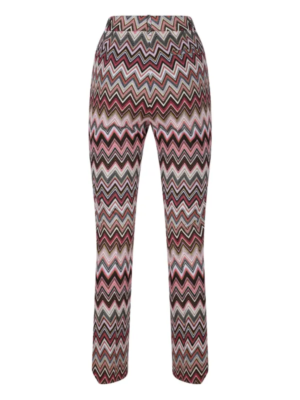Missoni ジグザグ織りのストレートパンツ Missoni ジグザグ ストレートパンツ | ブラック | FARFETCH JP