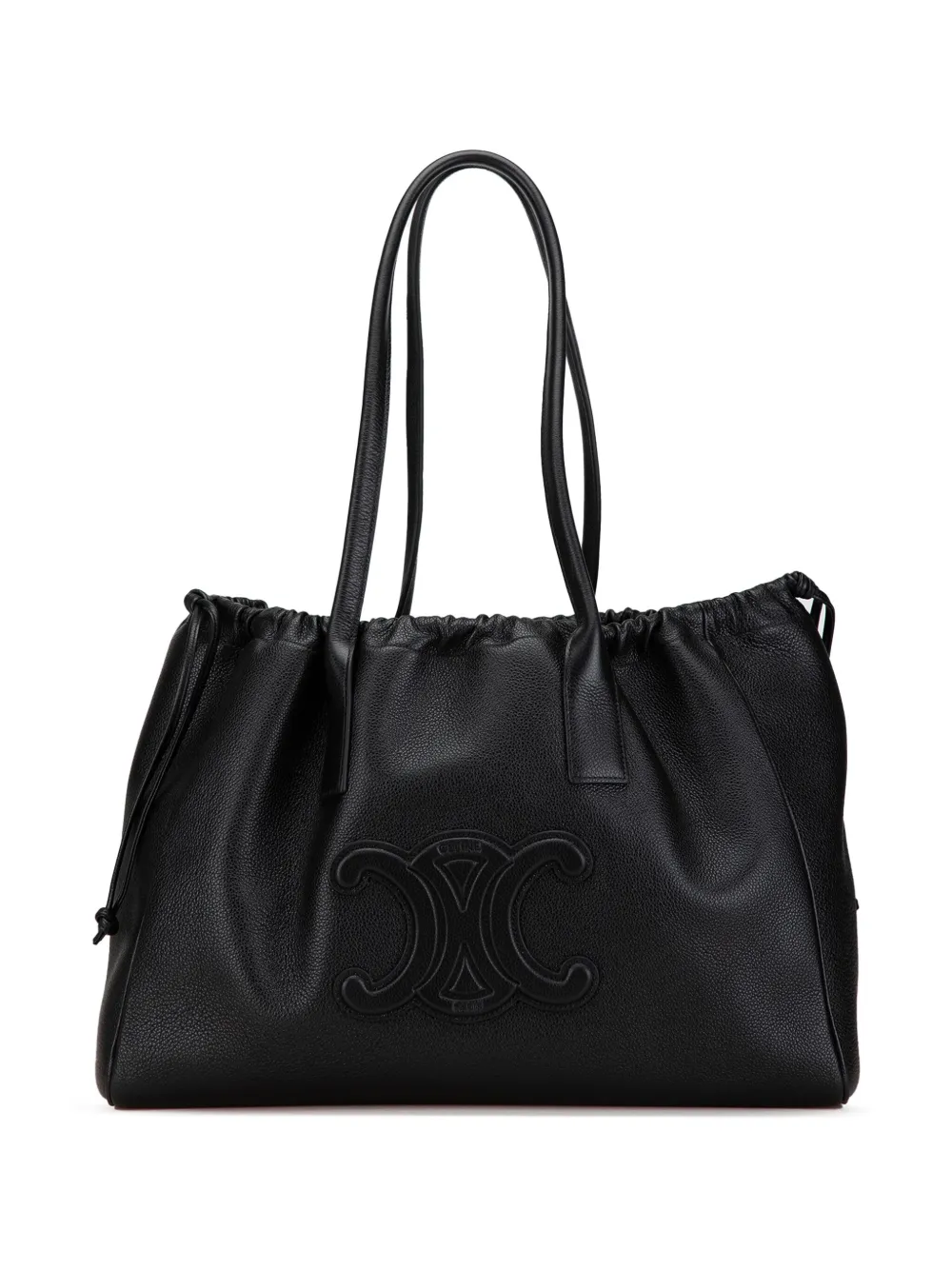 2023 Triomphe Calfskin Cuir Cabas Drawstring tote bag