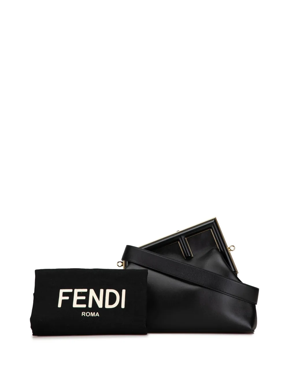 Fendi Pre-Owned 2000-2010 Medium Nappa Fendi First shoulder bag - Zwart