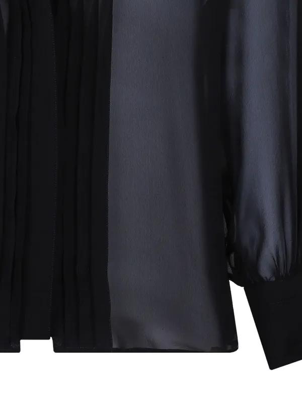 TOM FORD Georgette Silk Blouse | Black | FARFETCH JO