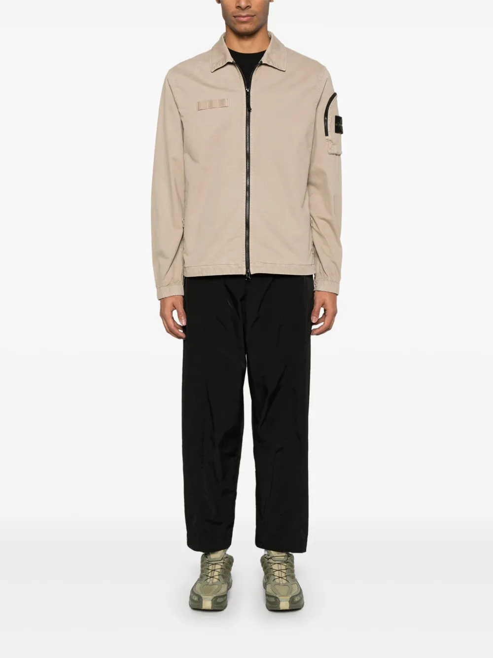 Stone Island Jack met Compass-logopatch - Beige