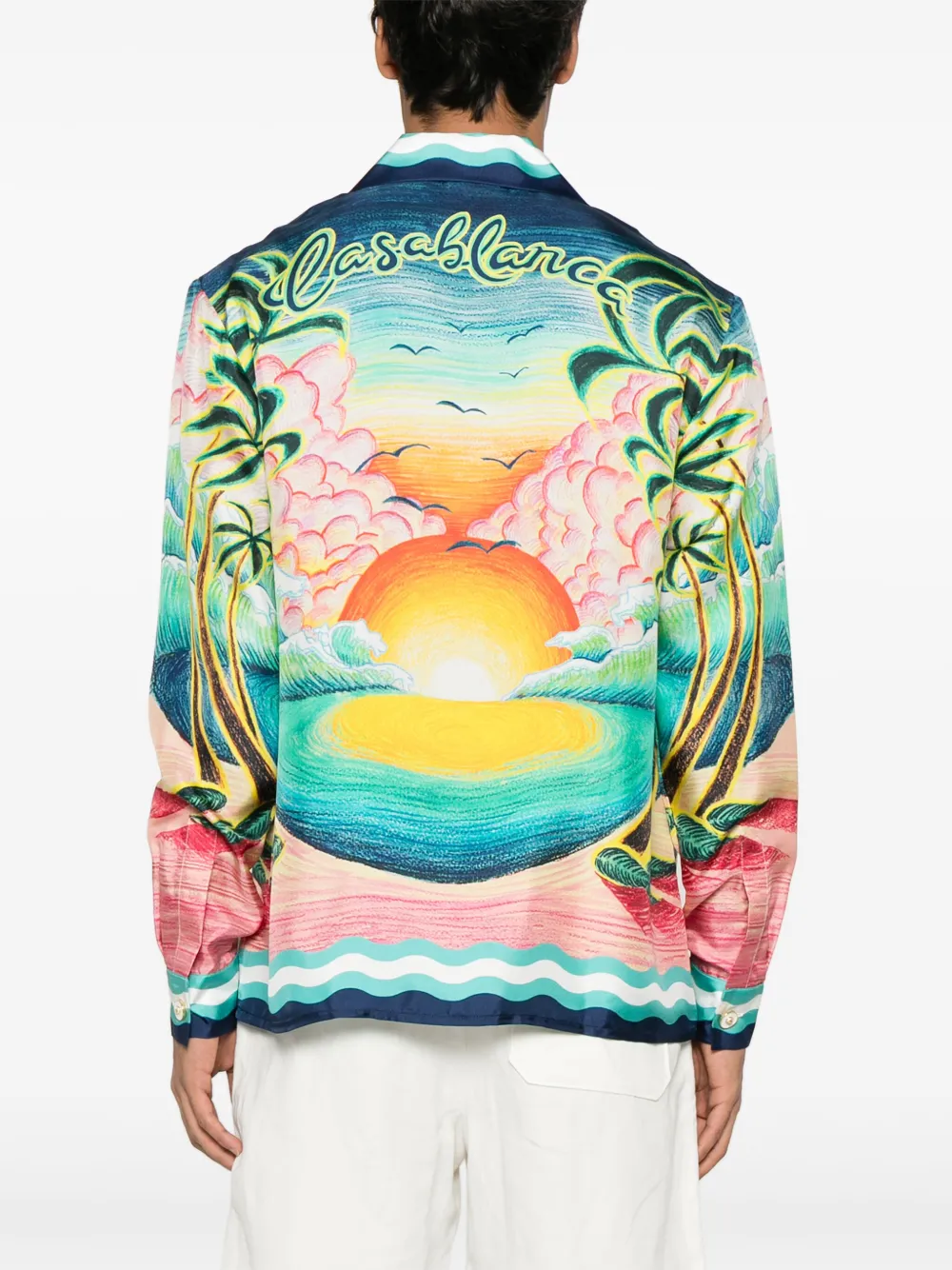 Shop Casablanca Danse De La Mer Shirt In Blue