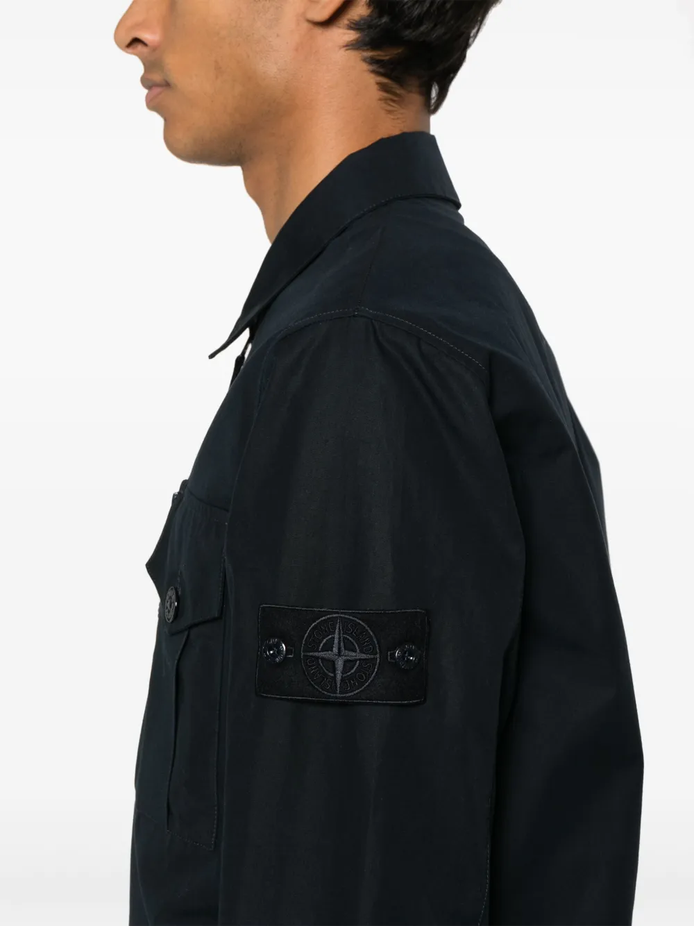 Stone Island Shirtjack met print Blauw