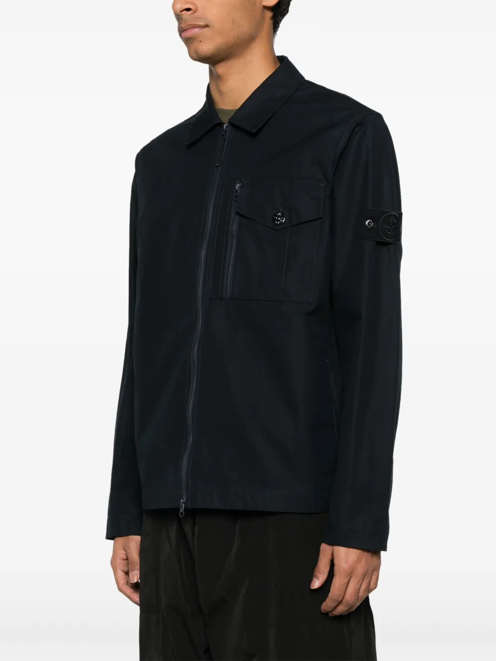 Stone Island Shirtjack met print Blauw