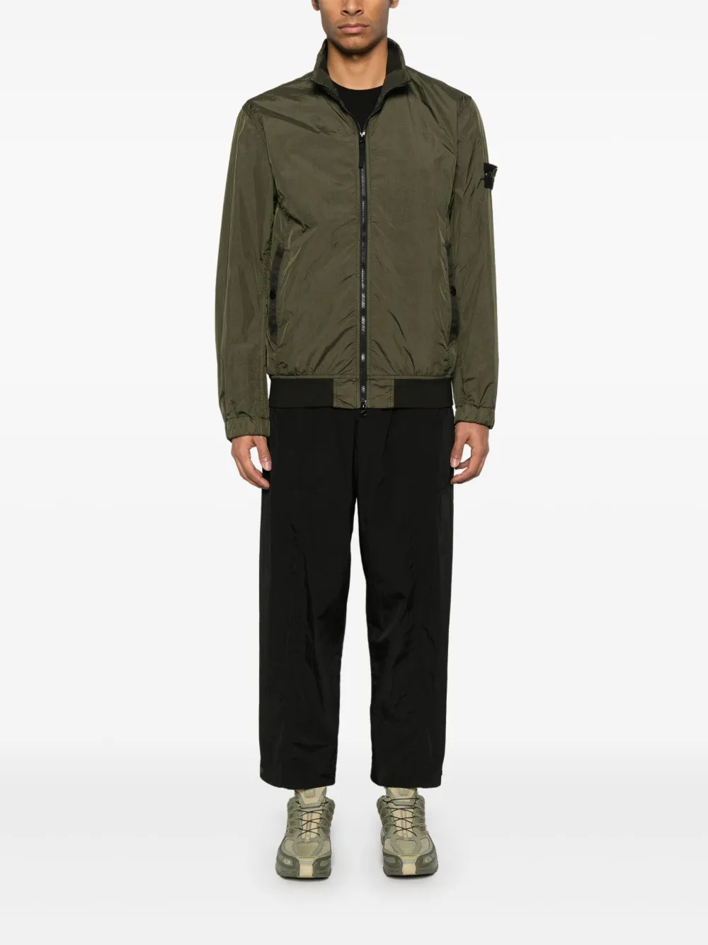 Stone Island Jack met Compass-logopatch Groen