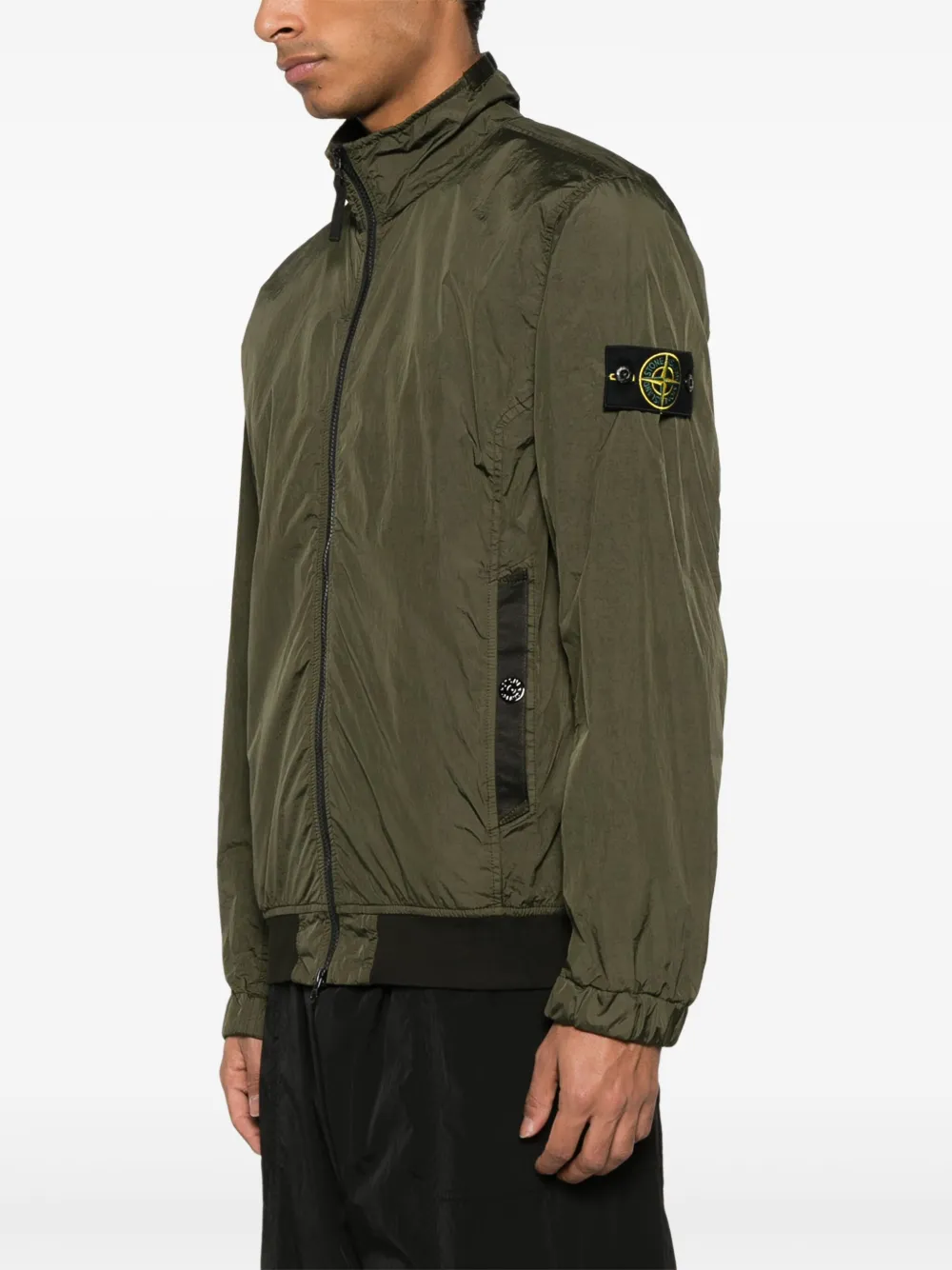 Stone Island Jack met Compass-logopatch Groen