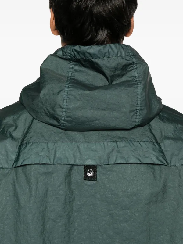 Stone Island コンパスバッジ フーデッドジャケット | グリーン