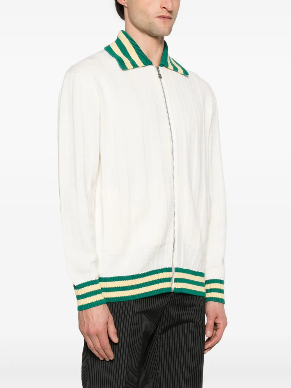 Drôle De Monsieur Le Cardigan Après-Sport jack Wit