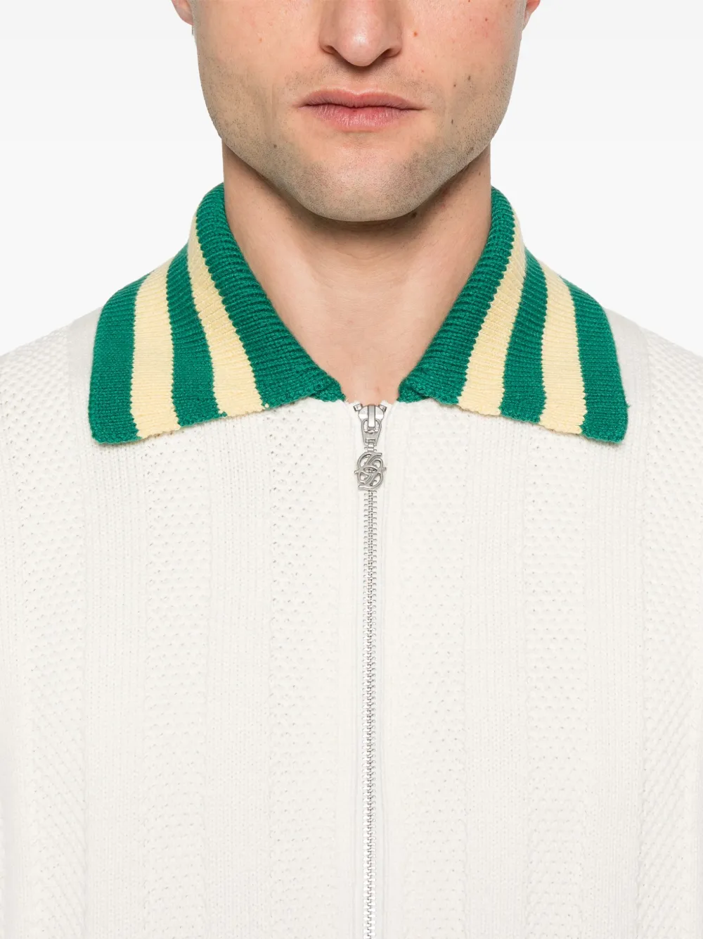 Drôle De Monsieur Le Cardigan Après-Sport jack Wit