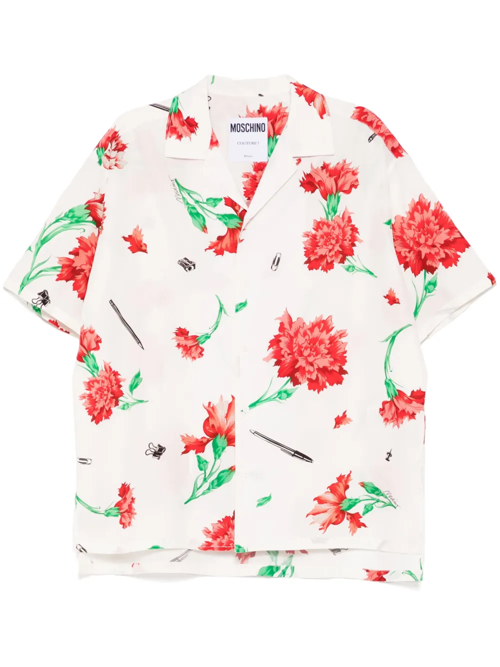 Moschino Overhemd met bloemenprint Wit