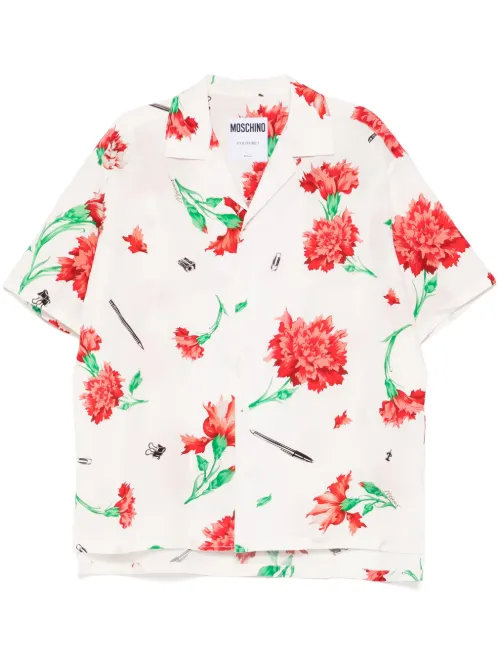 Moschino chemise à fleurs - Blanc - Moschino - Modalova