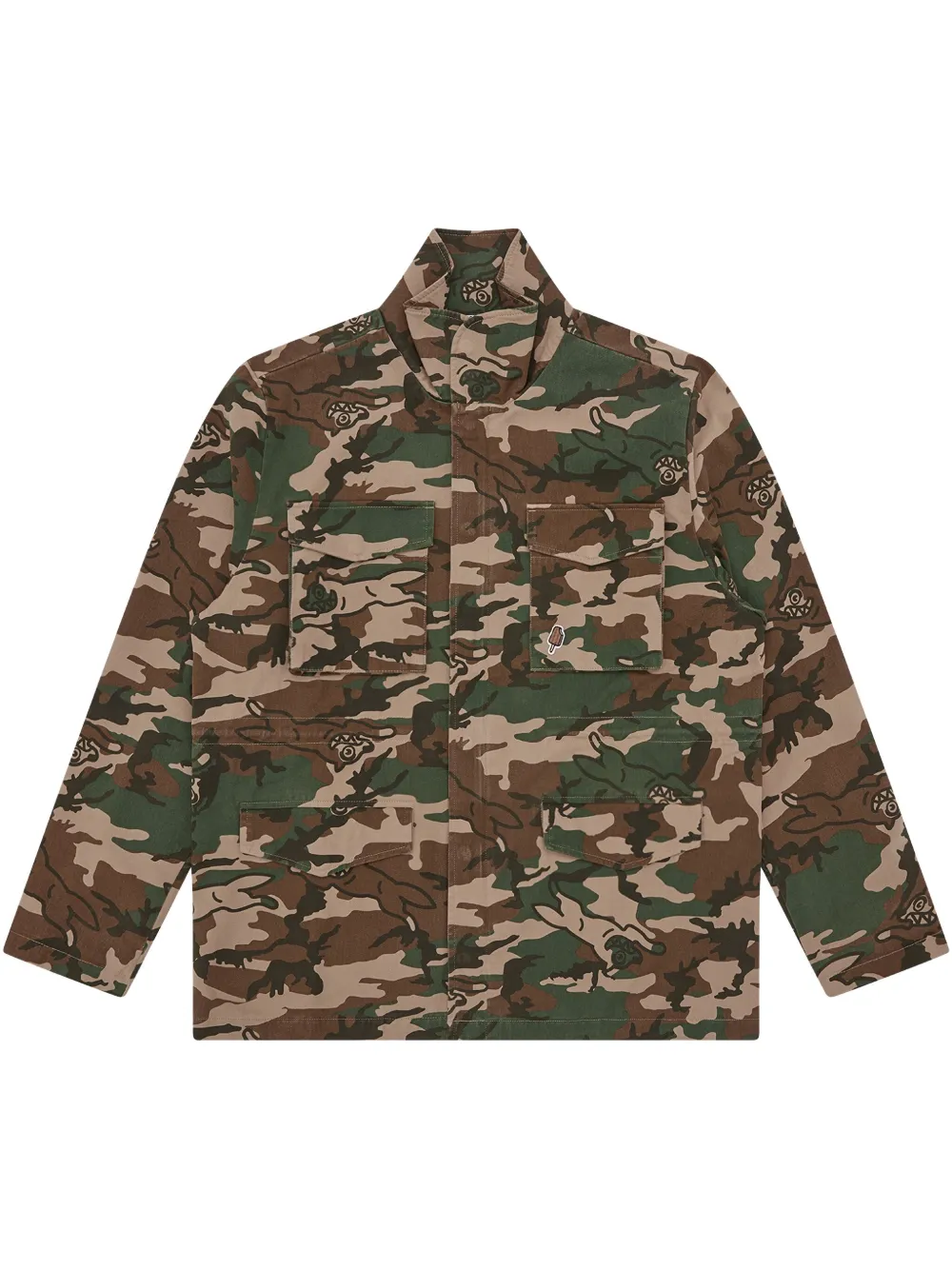 camouflage-print jacket